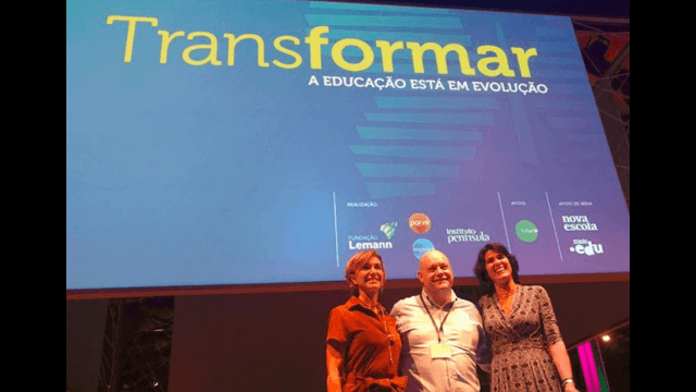   - Ana Maria Diniz (Instituto Península), Denis Mizne (nosso diretor) e Anna Penido (Instituto Inspirare e Porvir) 